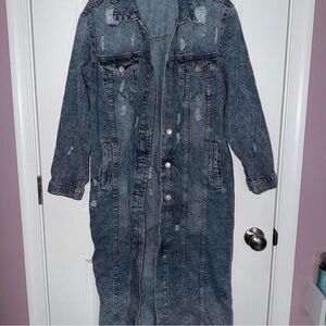 Women’s Long Denim Jacket Medium